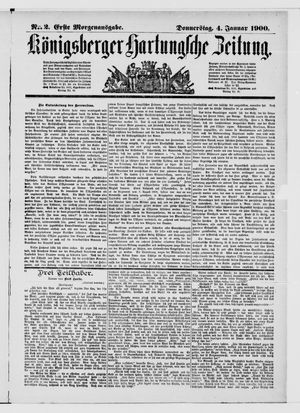 Königsberger Hartungsche Zeitung on Jan 4, 1900