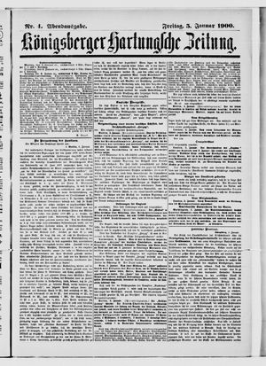 Königsberger Hartungsche Zeitung vom 05.01.1900