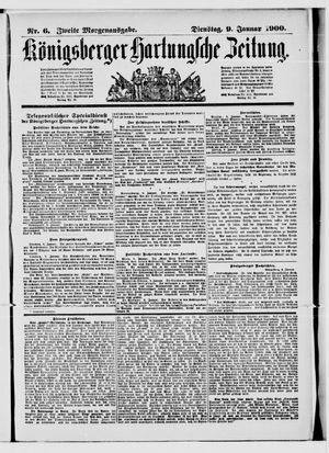 Königsberger Hartungsche Zeitung vom 09.01.1900