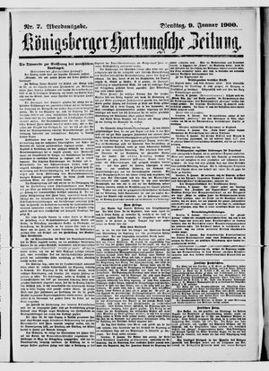 Königsberger Hartungsche Zeitung vom 09.01.1900
