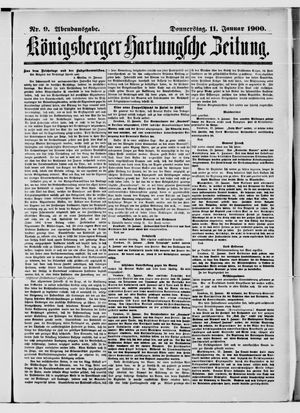 Königsberger Hartungsche Zeitung vom 11.01.1900