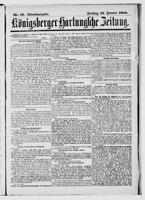 Königsberger Hartungsche Zeitung on Jan 12, 1900