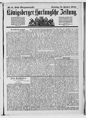 Königsberger Hartungsche Zeitung vom 14.01.1900