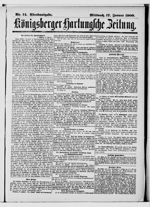 Königsberger Hartungsche Zeitung vom 17.01.1900