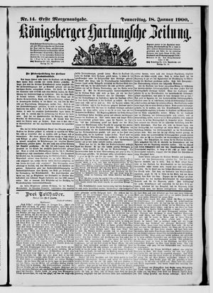 Königsberger Hartungsche Zeitung vom 18.01.1900