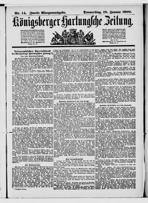 Königsberger Hartungsche Zeitung vom 18.01.1900