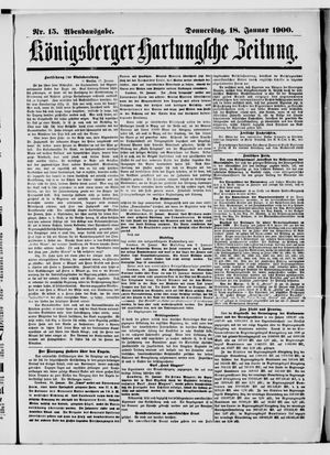 Königsberger Hartungsche Zeitung on Jan 18, 1900