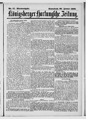 Königsberger Hartungsche Zeitung on Jan 20, 1900