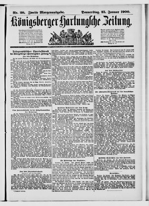 Königsberger Hartungsche Zeitung vom 25.01.1900