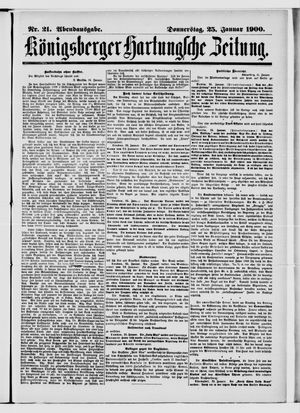 Königsberger Hartungsche Zeitung on Jan 25, 1900
