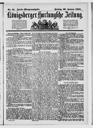 Königsberger Hartungsche Zeitung vom 26.01.1900
