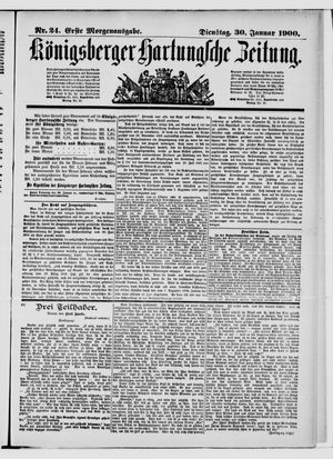 Königsberger Hartungsche Zeitung vom 30.01.1900