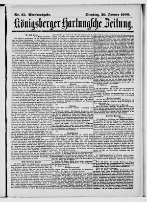 Königsberger Hartungsche Zeitung vom 30.01.1900