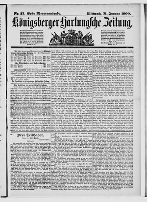 Königsberger Hartungsche Zeitung vom 31.01.1900