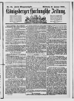 Königsberger Hartungsche Zeitung vom 31.01.1900