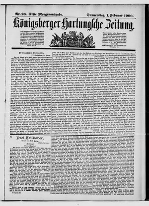 Königsberger Hartungsche Zeitung vom 01.02.1900