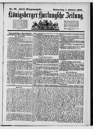 Königsberger Hartungsche Zeitung vom 01.02.1900