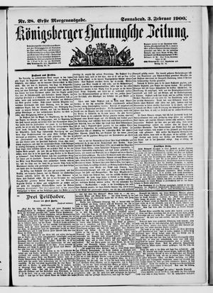 Königsberger Hartungsche Zeitung vom 03.02.1900