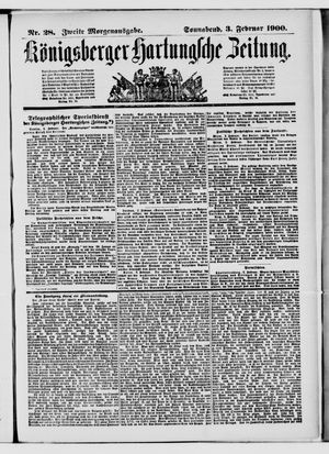 Königsberger Hartungsche Zeitung vom 03.02.1900