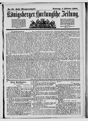 Königsberger Hartungsche Zeitung vom 04.02.1900