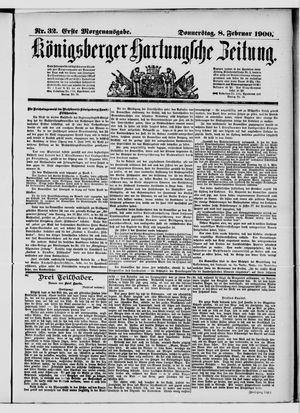 Königsberger Hartungsche Zeitung vom 08.02.1900