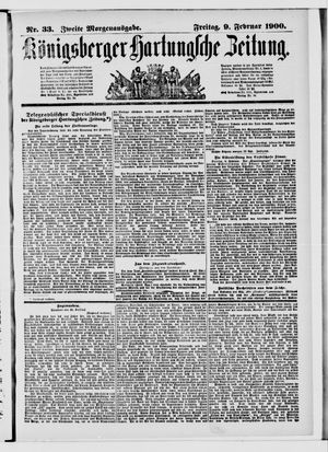 Königsberger Hartungsche Zeitung vom 09.02.1900