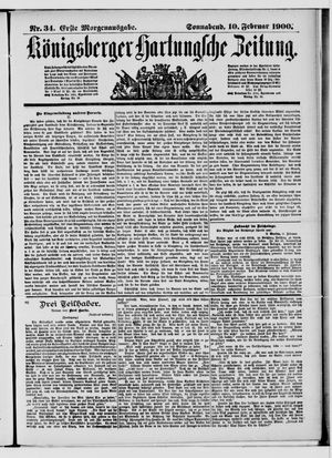 Königsberger Hartungsche Zeitung vom 10.02.1900