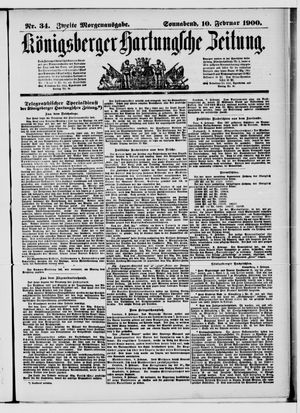 Königsberger Hartungsche Zeitung on Feb 10, 1900