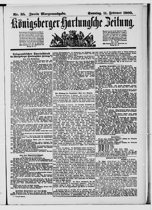 Königsberger Hartungsche Zeitung vom 11.02.1900