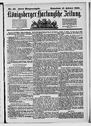 Königsberger Hartungsche Zeitung vom 17.02.1900