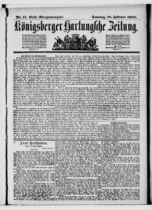 Königsberger Hartungsche Zeitung on Feb 18, 1900