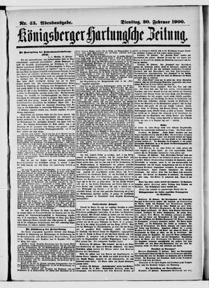 Königsberger Hartungsche Zeitung on Feb 20, 1900