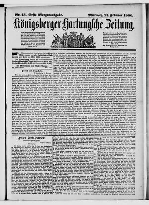 Königsberger Hartungsche Zeitung vom 21.02.1900