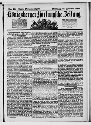 Königsberger Hartungsche Zeitung vom 21.02.1900