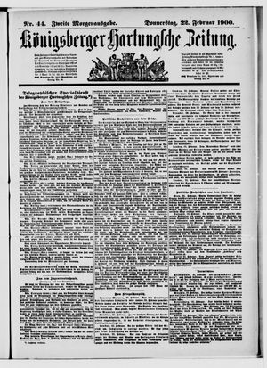 Königsberger Hartungsche Zeitung on Feb 22, 1900