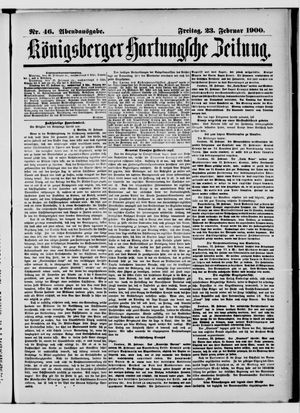 Königsberger Hartungsche Zeitung on Feb 23, 1900