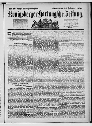Königsberger Hartungsche Zeitung on Feb 24, 1900