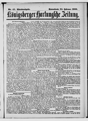 Königsberger Hartungsche Zeitung vom 24.02.1900