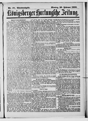 Königsberger Hartungsche Zeitung vom 26.02.1900