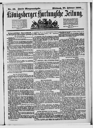 Königsberger Hartungsche Zeitung vom 28.02.1900