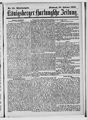 Königsberger Hartungsche Zeitung vom 28.02.1900