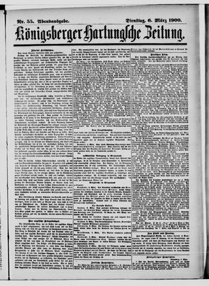 Königsberger Hartungsche Zeitung vom 06.03.1900
