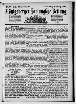 Königsberger Hartungsche Zeitung vom 08.03.1900