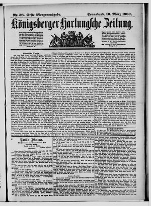 Königsberger Hartungsche Zeitung vom 10.03.1900