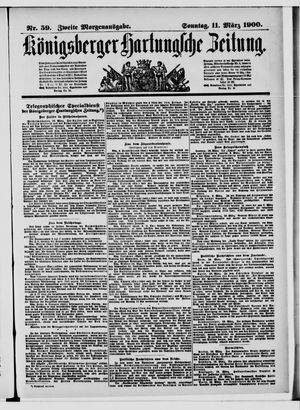 Königsberger Hartungsche Zeitung vom 11.03.1900