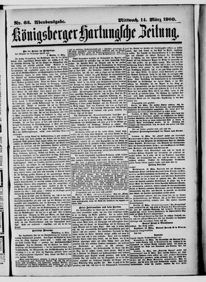 Königsberger Hartungsche Zeitung on Mar 14, 1900