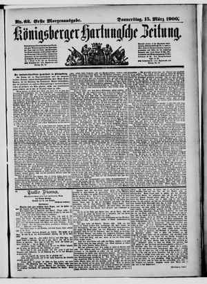 Königsberger Hartungsche Zeitung vom 15.03.1900