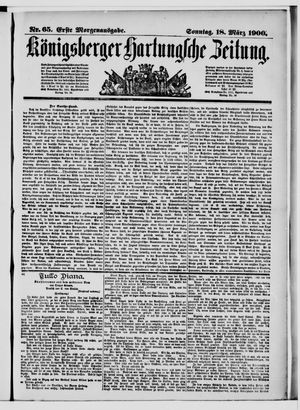 Königsberger Hartungsche Zeitung on Mar 18, 1900