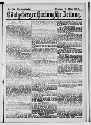 Königsberger Hartungsche Zeitung vom 19.03.1900