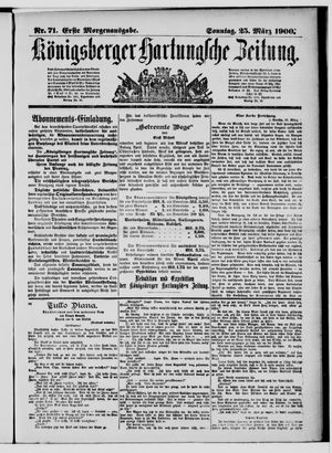 Königsberger Hartungsche Zeitung vom 25.03.1900